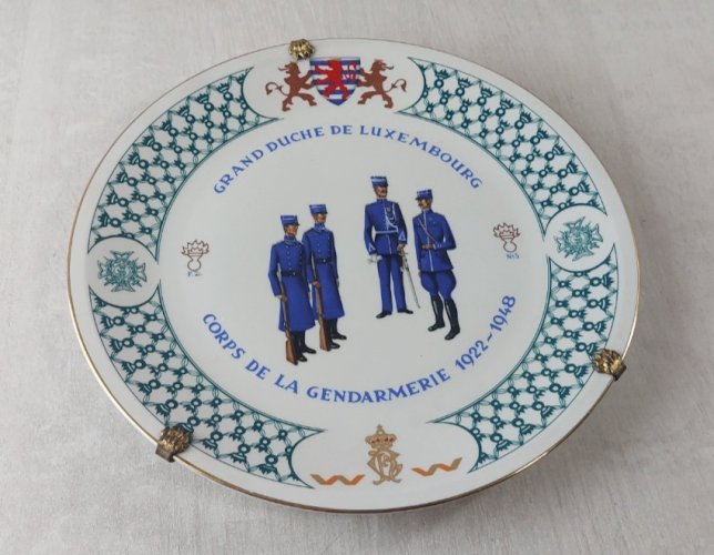 Ancienne assiette, Corps Gendarmerie, Grand Duché Luxembourg, Villeroy & Boch