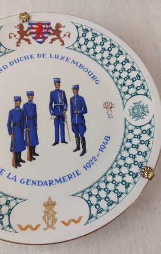 Ancienne assiette, Corps Gendarmerie, Grand Duché Luxembourg, Villeroy & Boch