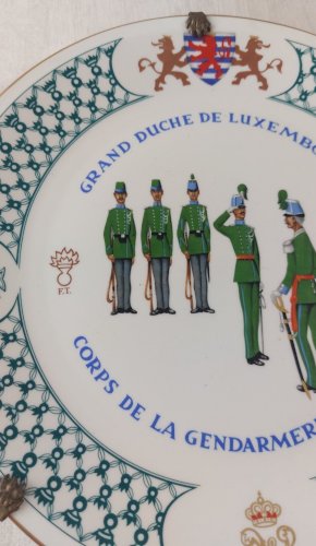 Ancienne assiette, Corps Gendarmerie, Grand Duché Luxembourg, Villeroy & Boch