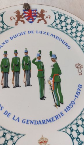 Ancienne assiette, Corps Gendarmerie, Grand Duché Luxembourg, Villeroy & Boch