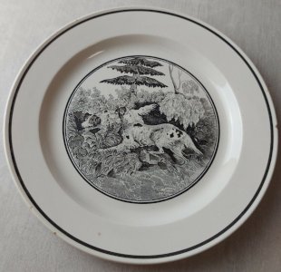 Assiette Les Islettes 3 fleurs de lys couronnées début XIXème - ANTIQU'ART