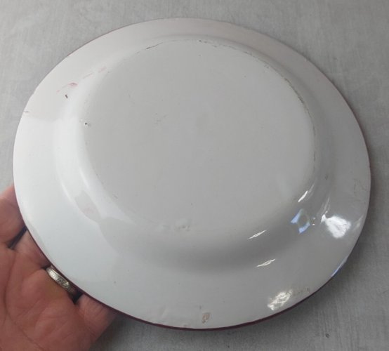Ancienne assiette, décor fleur de lys, Les Islettes / faïenceries de lEst