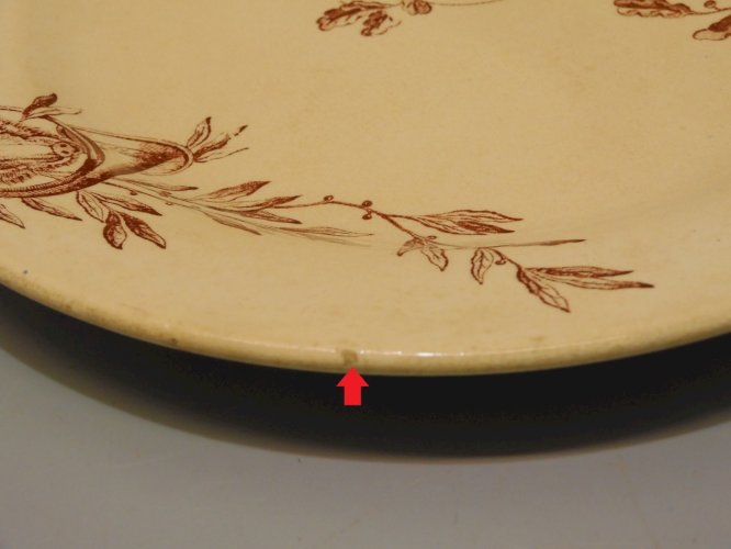 -ANCIENNE ASSIETTE DESSERT JULES VIEILLARD Bordeaux Service GIBIER Déco LIEVRE D