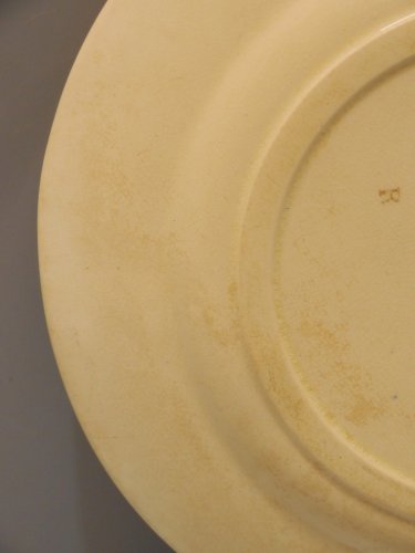 -ANCIENNE ASSIETTE DESSERT JULES VIEILLARD Bordeaux Service GIBIER Déco LIEVRE D