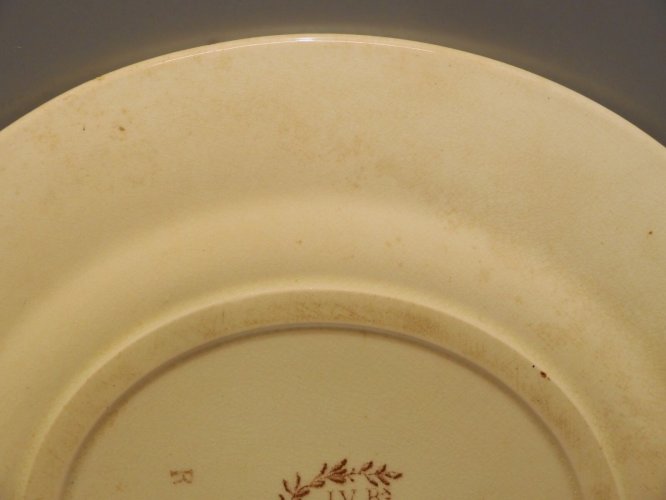 -ANCIENNE ASSIETTE DESSERT JULES VIEILLARD Bordeaux Service GIBIER Déco LIEVRE D