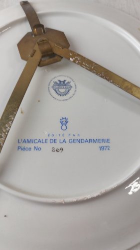 Ancienne assiette, Maréchaussée à pied, Grand Duché Luxembourg, Villeroy & Boch