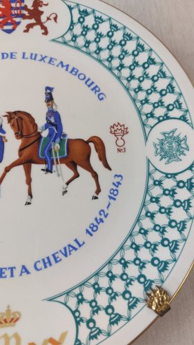 Ancienne assiette, Maréchaussée à pied, Grand Duché Luxembourg, Villeroy & Boch