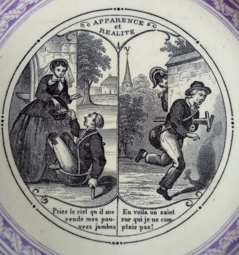 Ancienne Assiette Parlante Jules Vieillard Bordeaux Apparence et réalité