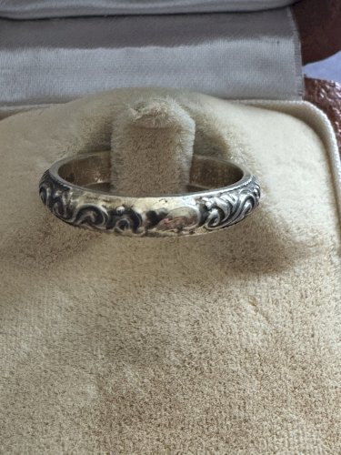 Ancienne Bague Alliance Xixe Siècle Argent Massif Vermeil Napoléon Ill Unisexe