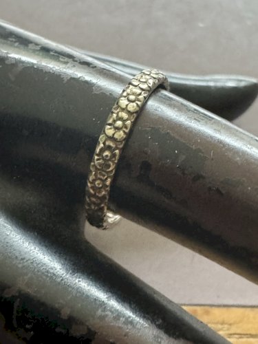 Ancienne Bague Alliance Xixe Siècle Argent Massif Vermeil Napoléon Ill Unisexe