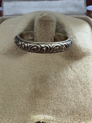 Ancienne Bague Alliance Xixe Siècle Argent Massif Vermeil Napoléon Ill Unisexe