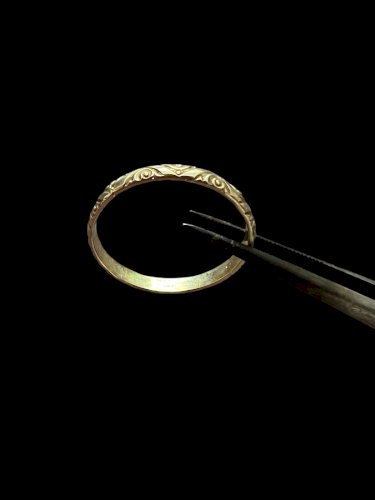 Ancienne Bague Alliance Xixe Siècle Argent Massif Vermeil Napoléon Ill Unisexe