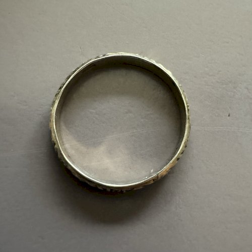 Ancienne Bague Alliance Xixe Siècle Argent Massif Vermeil Napoléon Ill Unisexe