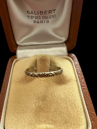 Ancienne Bague Alliance Xixe Siècle Argent Massif Vermeil Napoléon Ill Unisexe