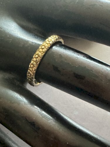 Ancienne Bague Alliance Xixe Siècle Argent Massif Vermeil Napoléon Ill Unisexe