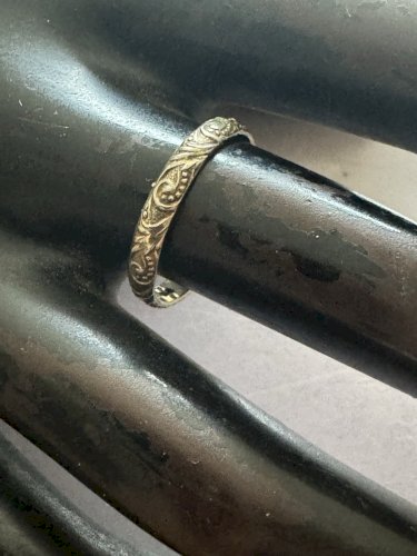 Ancienne Bague Alliance Xixe Siècle Argent Massif Vermeil Napoléon Ill Unisexe