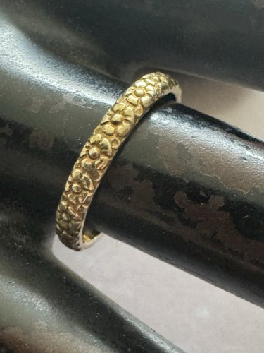 Ancienne Bague Alliance Xixe Siècle Argent Massif Vermeil Napoléon Ill Unisexe