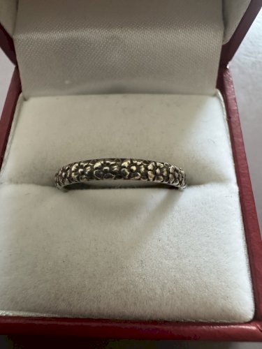 Ancienne Bague Alliance Xixe Siècle Argent Massif Vermeil Napoléon Ill Unisexe