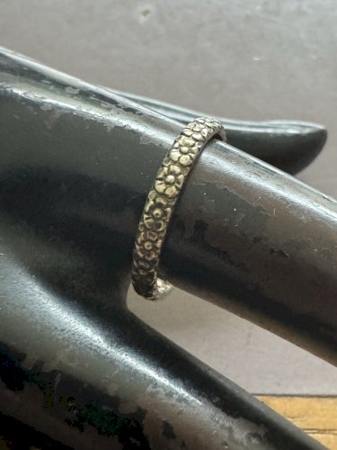 Ancienne Bague Alliance Xixe Siècle Argent Massif Vermeil Napoléon Ill Unisexe