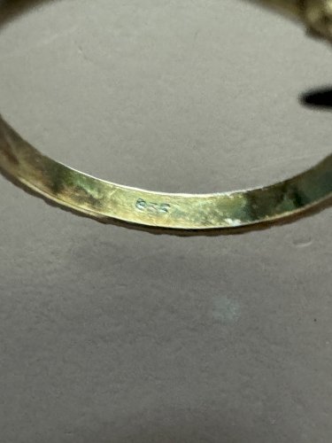 Ancienne Bague Alliance Xixe Siècle Argent Massif Vermeil Napoléon Ill Unisexe