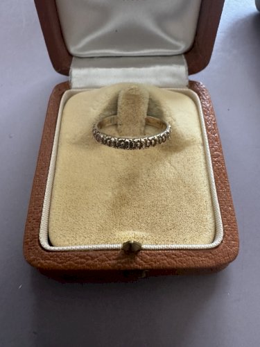 Ancienne Bague Alliance Xixe Siècle Argent Massif Vermeil Napoléon Ill Unisexe