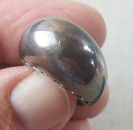Ancienne bague, décor jonc, en argent massif