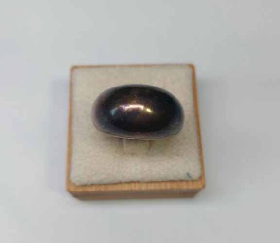 Ancienne bague, décor jonc, en argent massif
