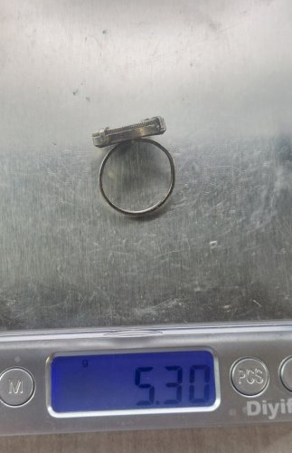 Ancienne bague, pièce de monnaie, 50 centimes semeuse, 1915, en argent