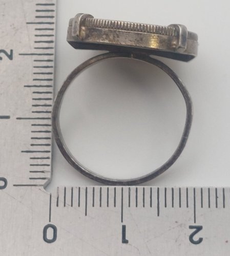 Ancienne bague, pièce de monnaie, 50 centimes semeuse, 1915, en argent