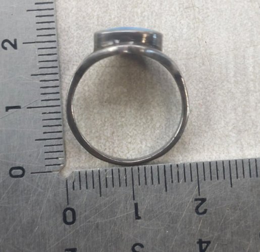Ancienne bague pierre turquoise ethnique, en argent massif ^