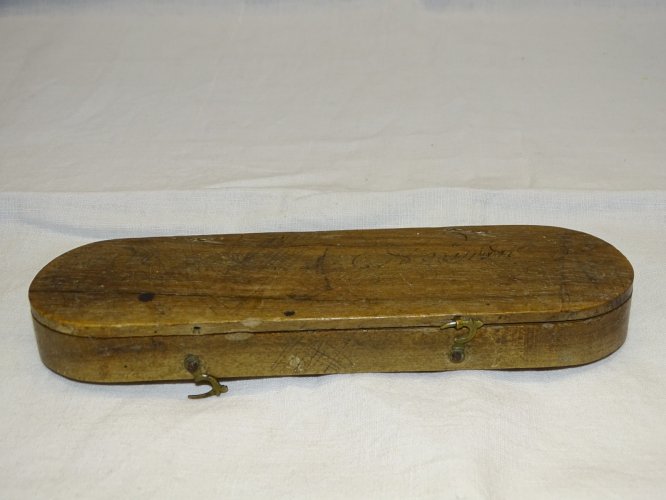 -ANCIENNE BALANCE de CHANGEUR XVIIIe dans sa boite PUR JUS de GRENIER COLLECTION
