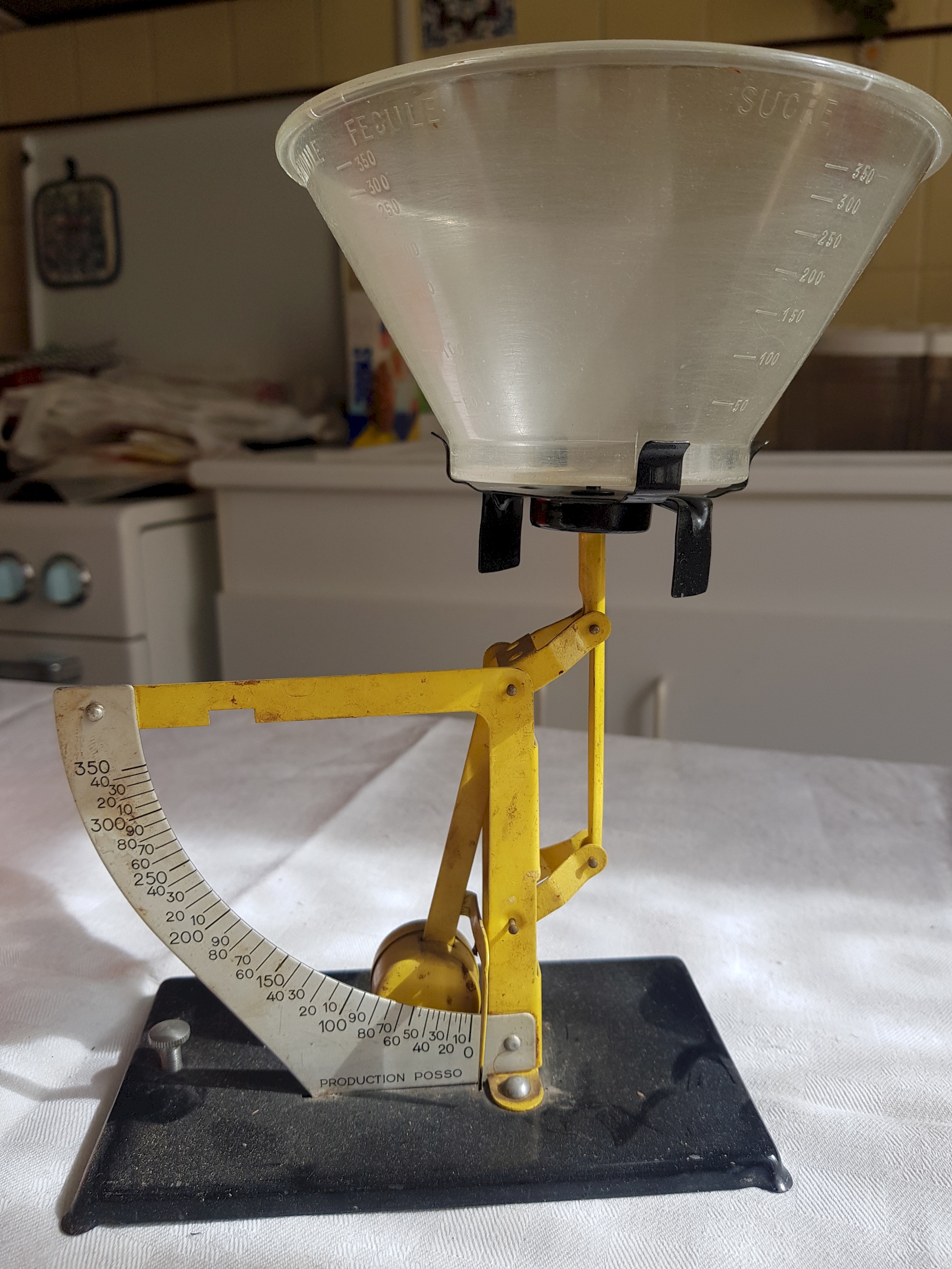 Bistrot & Alimentation - C269 Ancienne balance de cuisine - Vintage - art deco - rouge - TERRAILLON