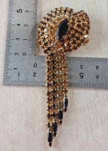 Antique beautiful brooch, Art Deco, rhinestones