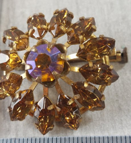 Ancienne belle broche, art deco, strass