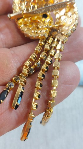 Ancienne belle broche, art deco, strass