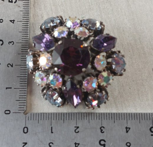 Ancienne belle broche, art deco, strass