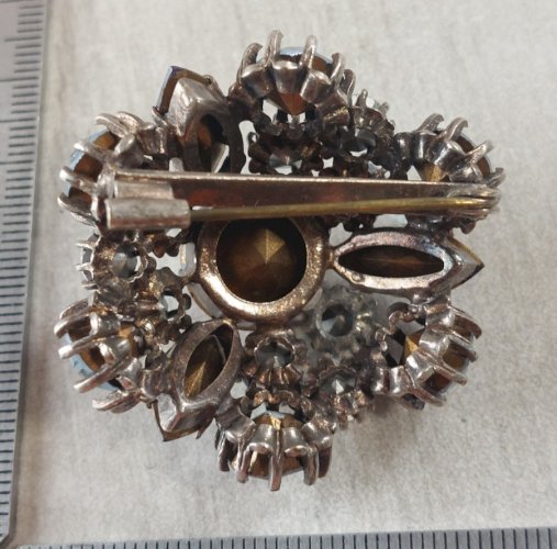 Ancienne belle broche, art deco, strass