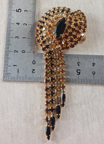 Ancienne belle broche, art deco, strass