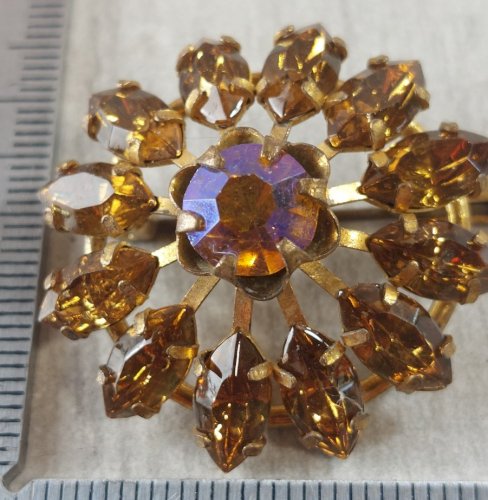 Ancienne belle broche, art deco, strass