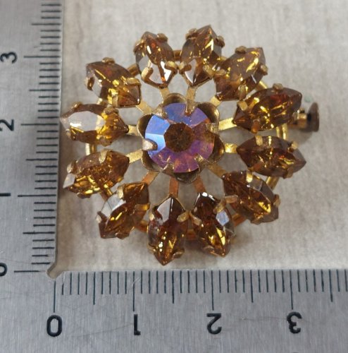 Ancienne belle broche, art deco, strass