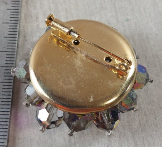 Ancienne belle broche, art deco, strass