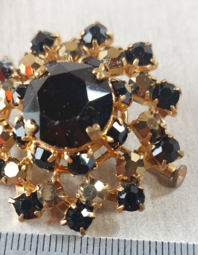 Ancienne belle broche, art deco, strass