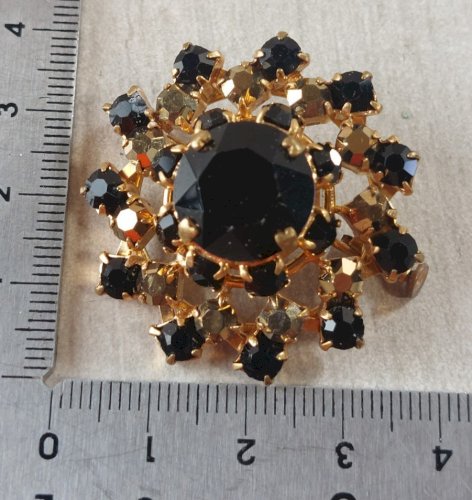Ancienne belle broche, art deco, strass