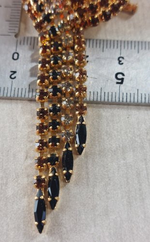 Ancienne belle broche, art deco, strass