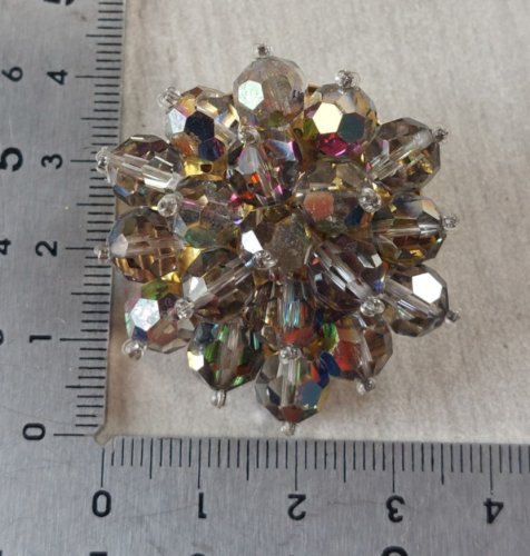 Ancienne belle broche, art deco, strass