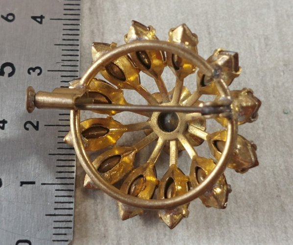 Ancienne belle broche, art deco, strass