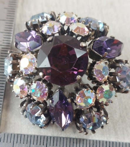 Ancienne belle broche, art deco, strass