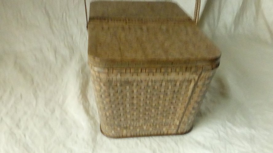 ANCIENNE BOITE A BISCUIT LU PANIER EN TOLE LEFEVRE-UTILE PETIT ÉCOLIER 1920*