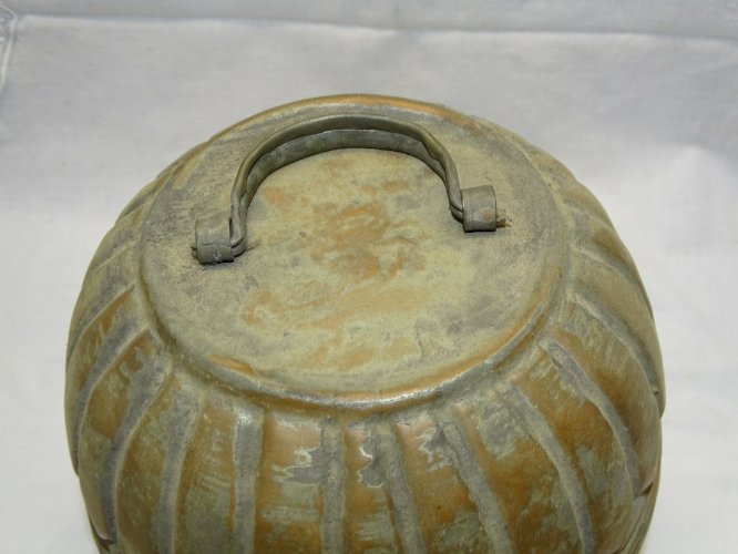 -ANCIENNE BOITE A CHAPATIS ORIENTALE BOITE  A REPAS EN CUIVRE ETAME    D