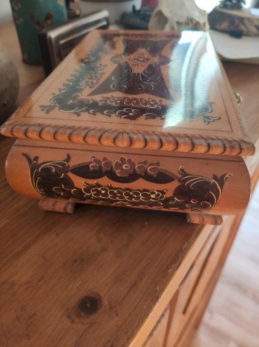 Ancienne Boîte à Musique à Bijoux - Reuge (Suisse) & Marqueterie Italienne